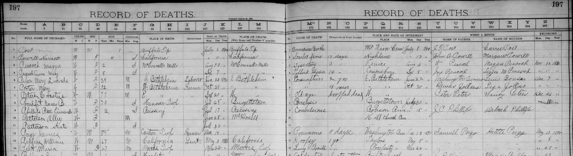 death record